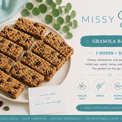 Chocolate Chip Butterscotch Granola Bars Dozen  
