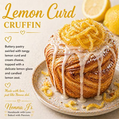 Lemon Curd Cruffin