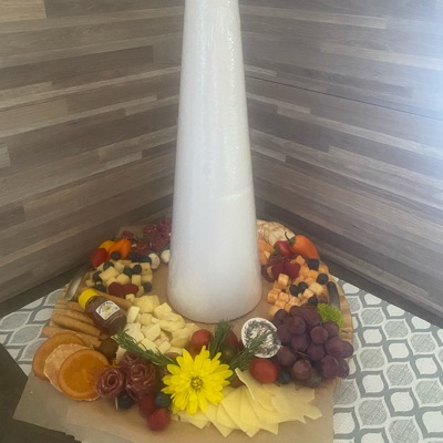 Standing Christmas Tree With Wreath Board - Custome Order Tree Will Also Be Charcuterie Items