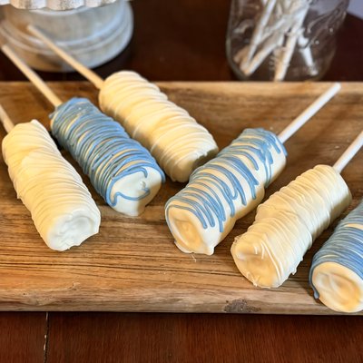 Chocolate Dipped Marshmallow Sticks