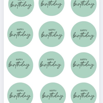 4” Pre- Printed Cupcake / Treat Circles 