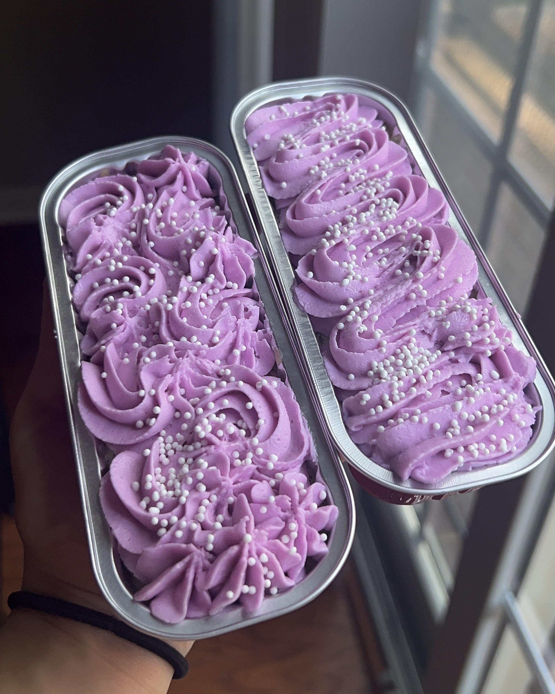 Mini Loaf Cakes W/ Buttercream Frosting