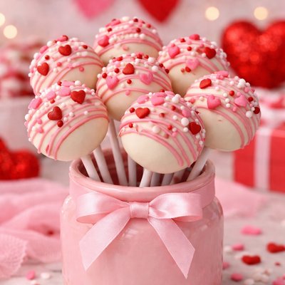 Valentine’s Day Cake Pop Half Dozen
