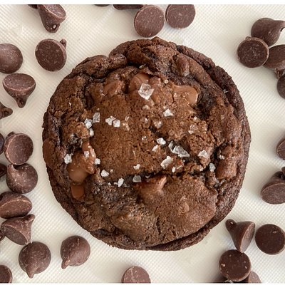 Double Chocolate Salted Chip Cookies 1 Dozen