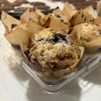 Blueberry Sourdough Muffins