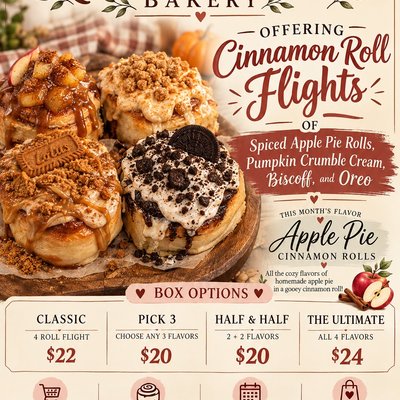 Variety Specialty cinnamon Sweet Rolls