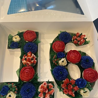 Letter/ Number  Cupcake Box