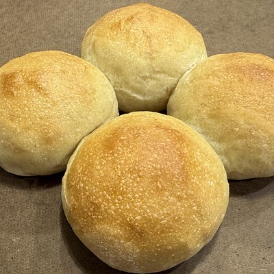Soft Sourdough Round Sandwich Buns