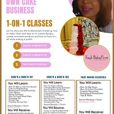 Baking/Cake Decorating Classes (Sundays Only)