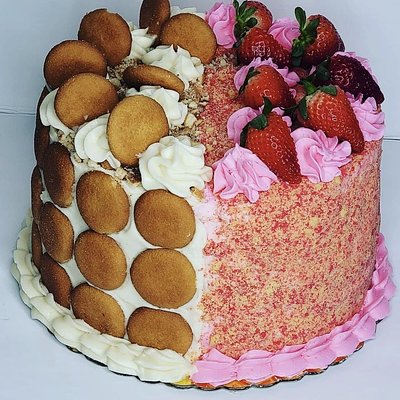 Half And Half 8 Inch Cakes