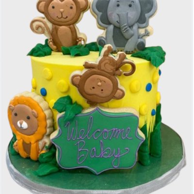 8 inch Signature Custom Cookie Topper Cake