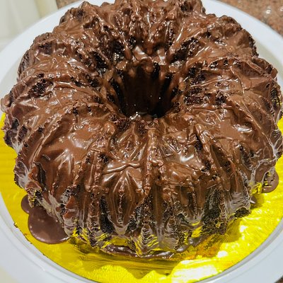 Chocolate Cake With A Chocolate Ganache! Chocolate On Chocolate!