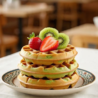 Pandan Waffles