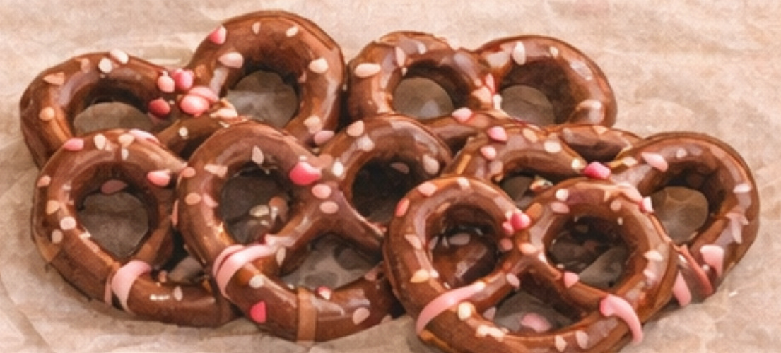 Valentines Special: 8 Chocolate Covered Pretzels 