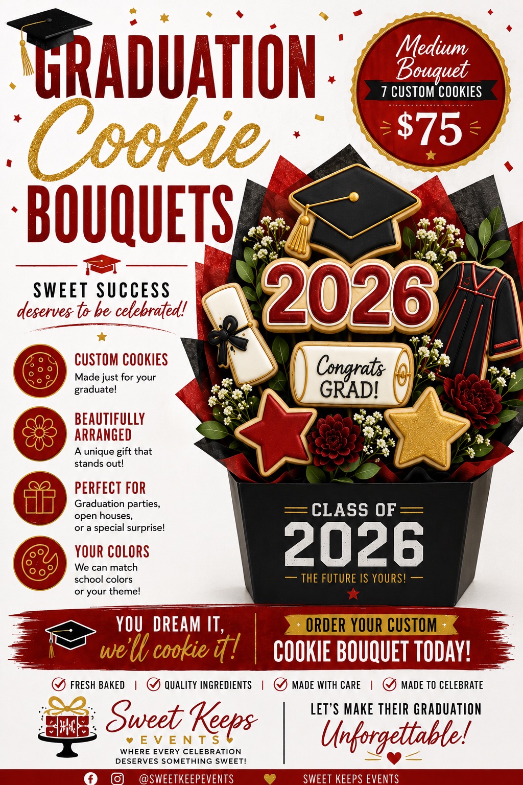 Graduation Cookie bouquet 