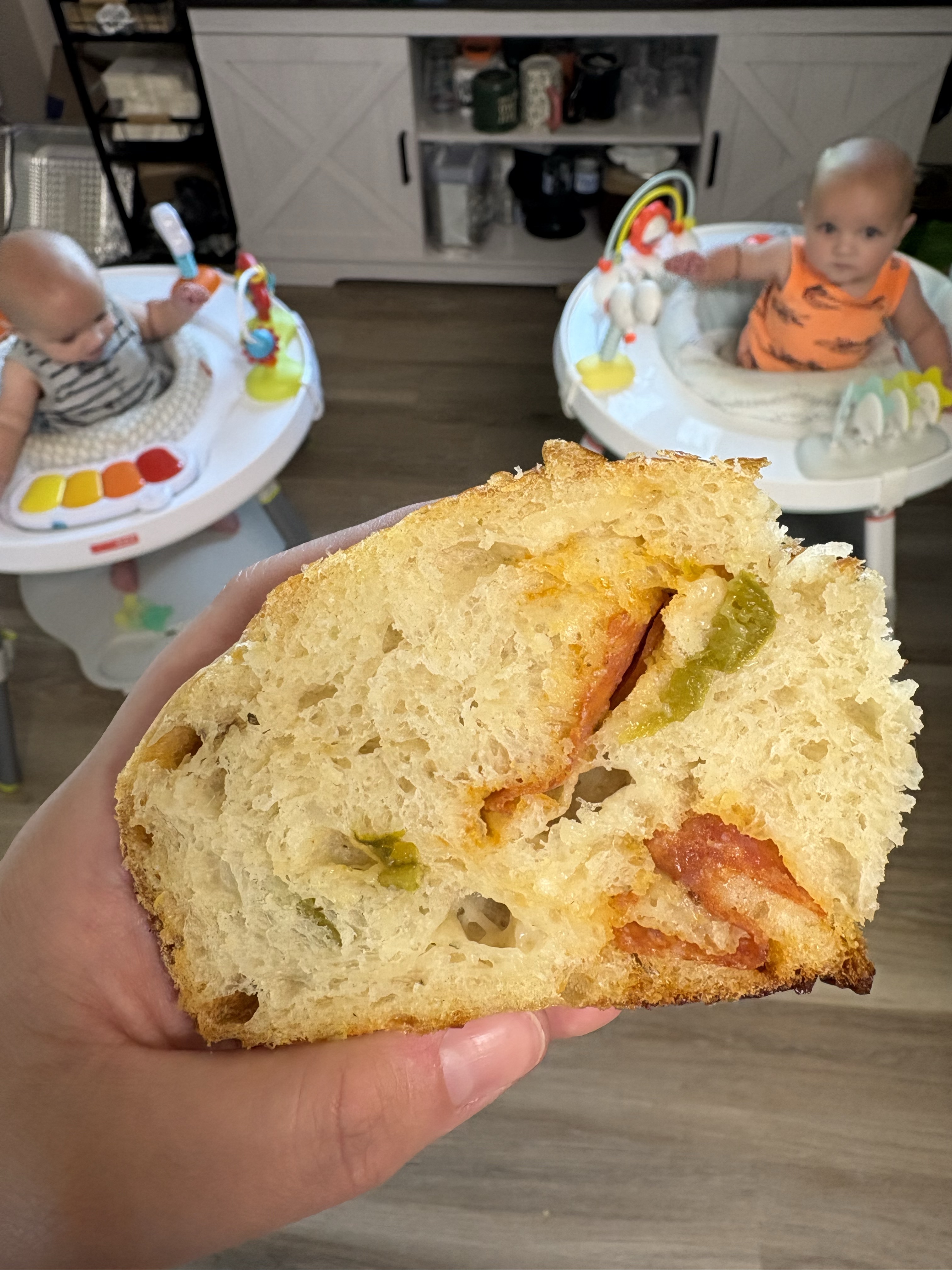 Pizza Sourdough Loaf- Mozzarella, Pepperoni, Jalapeño
