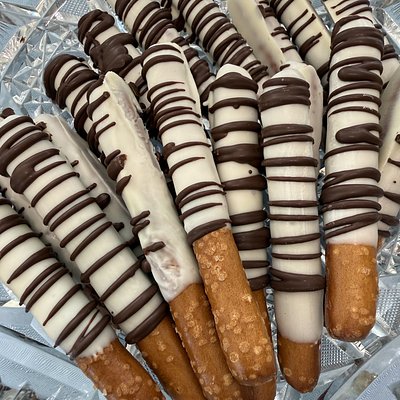 Mini Chocolate Covered Pretzel Rods - 4 Dozen 