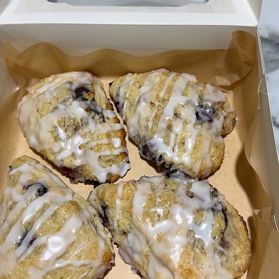 Blueberry-Lemon Sourdough Scones 