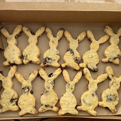 Easter Bunny Cranberry Orange Shortbread - Dozen 