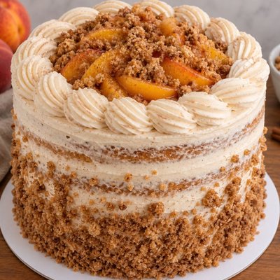 Peach Crumble Cake 