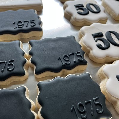 Custom Decorated Sugar Cookies “Fabulous 5-0” 6+ Designs