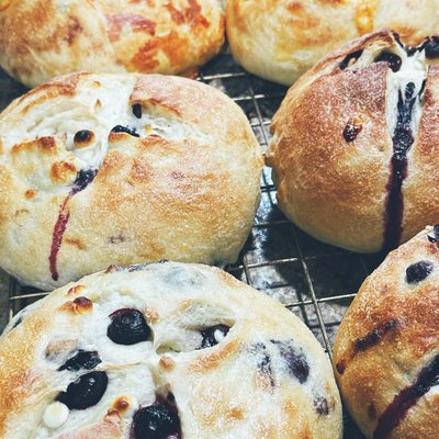 Blueberry Cream Cheese Chip Bread 