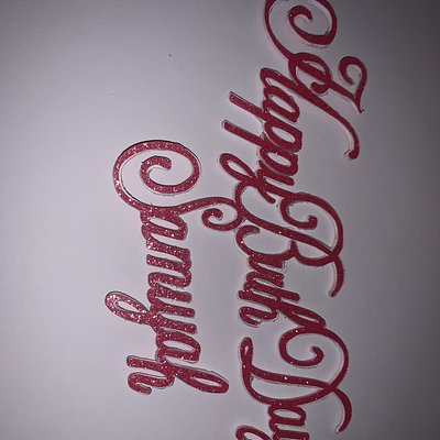 Custom 2D Cake Topper