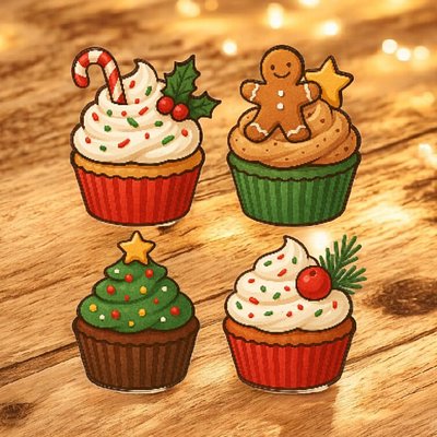 1/2dz Holiday Cupcakes