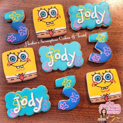 SpongeBob Birthday Sugar Cookies