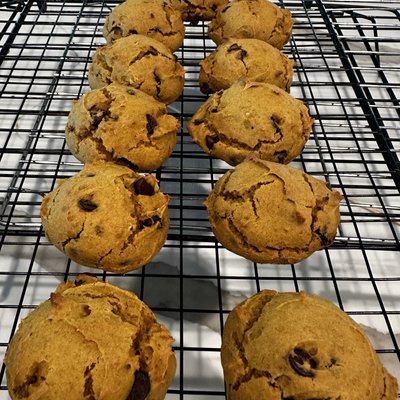 Pumpkin Chocolate Chip Cookies (soft)