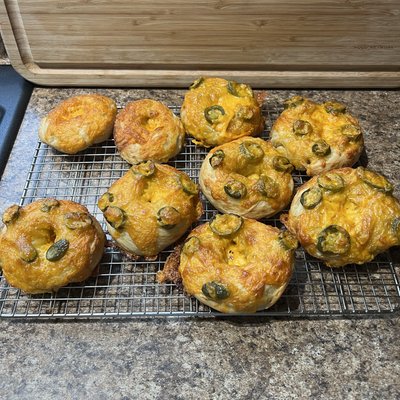 Sourdough bagels 