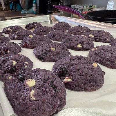 Blueberry White Vanilla Chip Cookies 