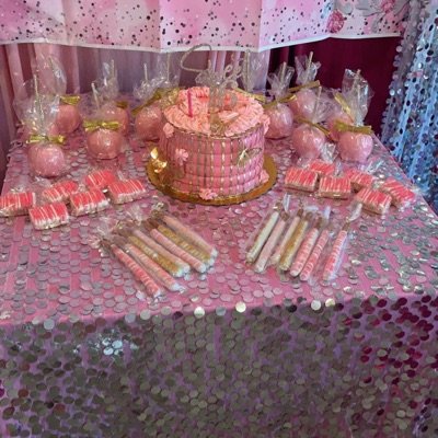 Mini Sweet Table With 2 Layer Cake