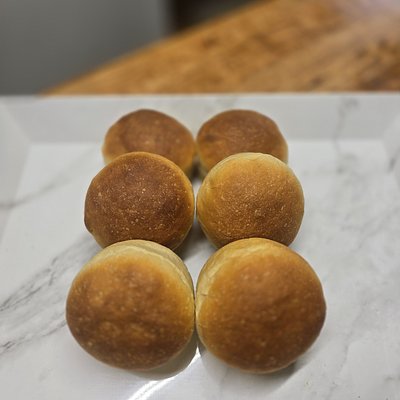 Plain Sourdough Hamburger Buns 