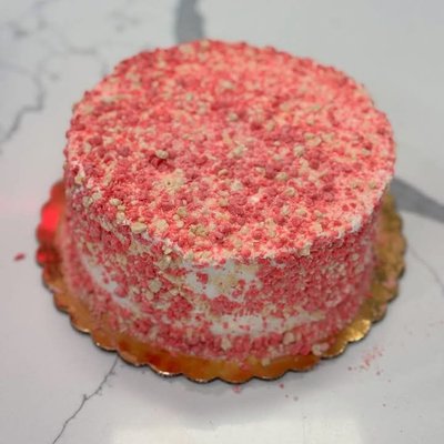 Strawberry Crunch Ice Cream Cake 