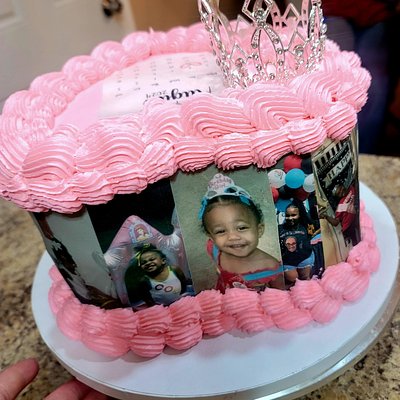 Heart Shaped Photo Cake