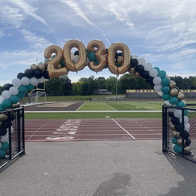 Graduation Balloon Arch - 10’ wide x 8’ tall