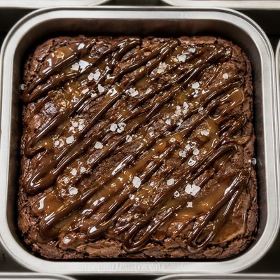 Sourdough Salted Caramel Chocolate Brownie 