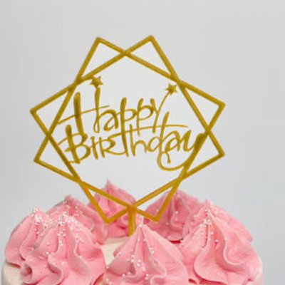 Happy Birthday Topper Gold 