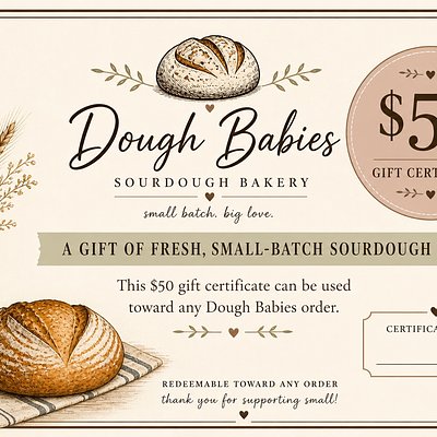 Dough Babies Gift Certificate $50