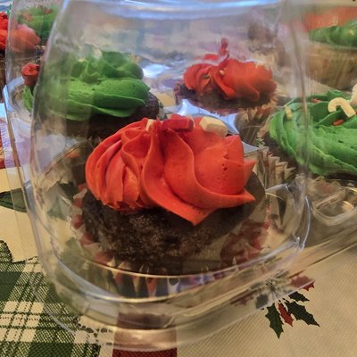 Chocolate Holiday Cupcake (4 Pack)