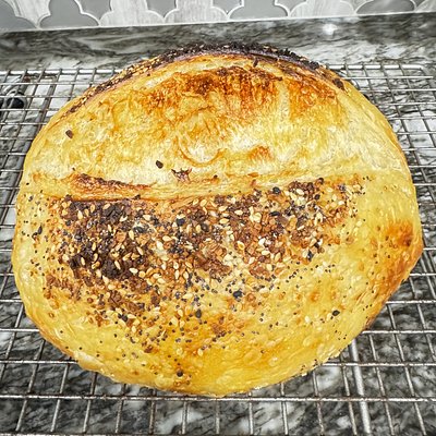Hold The Smear! Sourdough With Everything But The Bagel (Specialty Loaf)