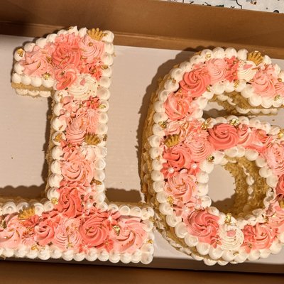 Number / Letter Cookie Cake 