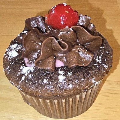 Chocolate Covered Cherry Cupcake