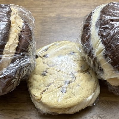 Chocolate Chip Gob With Vanilla Icing