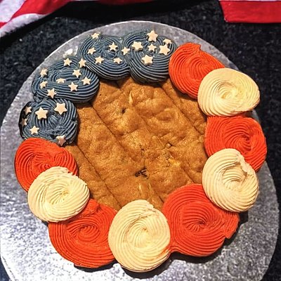 American Flag Cookie Cake