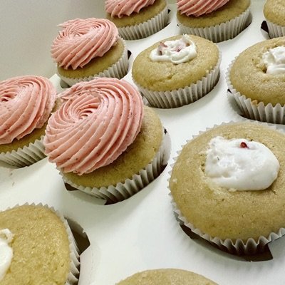 1/2 Dozen Strawberries n Cream Cupcakes - GF