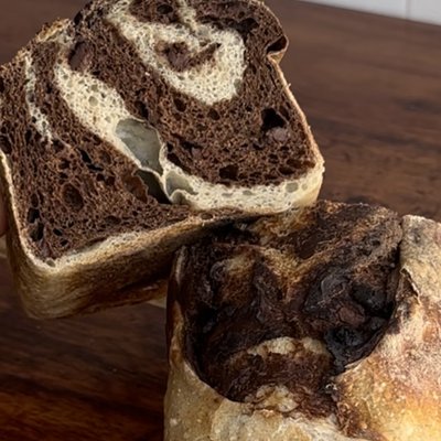 Sourdough Chocolate marble loaf