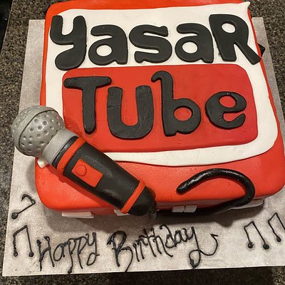 YouTube Theme Cake