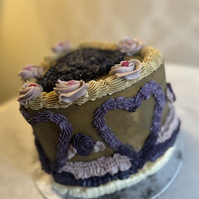 Vintage Heart Shaped cake